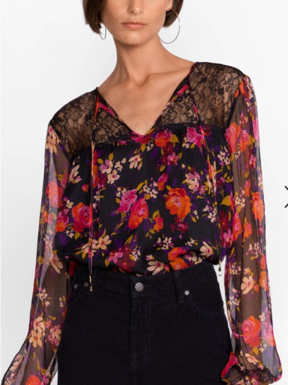 Johnny Was Floral 100% Silk Blouse – XXS